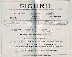 Picture of Guy Cazenave's Sigurd playbill