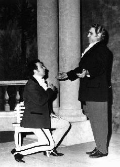 Picture of Georges Liccioni in La Traviata at Marseille in April 1963 with Ernest Blanc