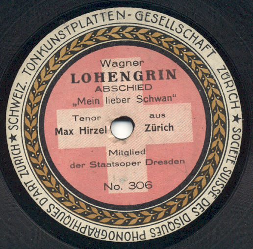 Picture of Max Hirzel's rare record label