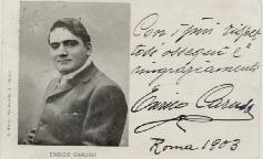 Picture of Enrico Caruso in 1903 before his MET's debut