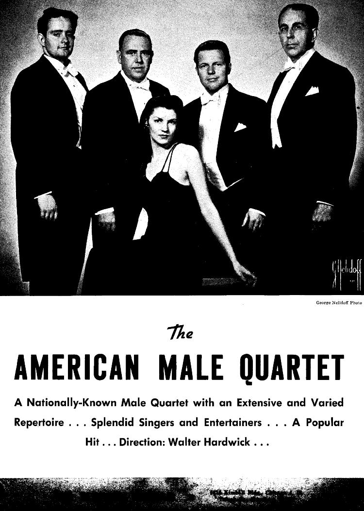 Picture of William Conroy with the American male  Quartet 