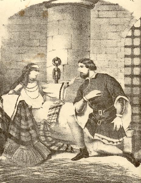 Picture of Augustus Braham with Fanny Huddart in Il Trovatore