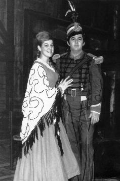 Picture of Albert Lance in Marseille 
with Carla Rutili in Carmen