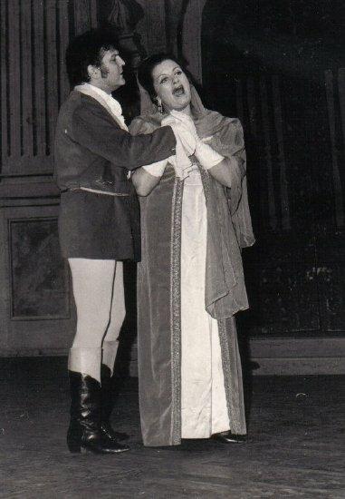 Picture of Gustave Botiaux in Tosca at Marseille on November 11th, 1969 with Michèle Le Bris