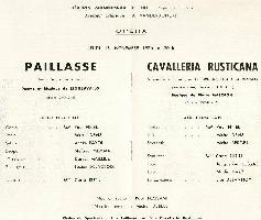 Picture of Paul Finel's playbill as Canio & Turridu