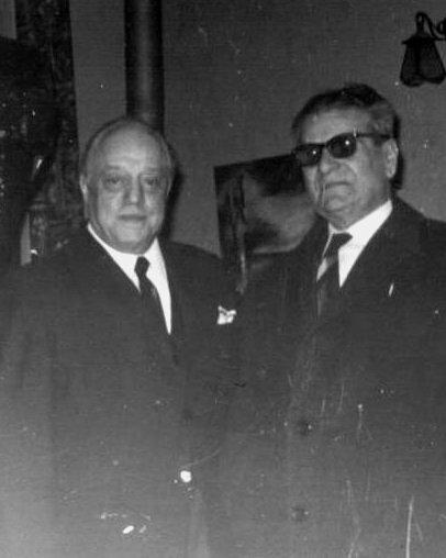 Picture of Georges Genin, the same day, with Henri Rabanit, the predecessor of Francis Dresse in Marseille