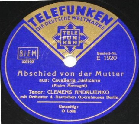 Picture of Clemens Andrijenko's label