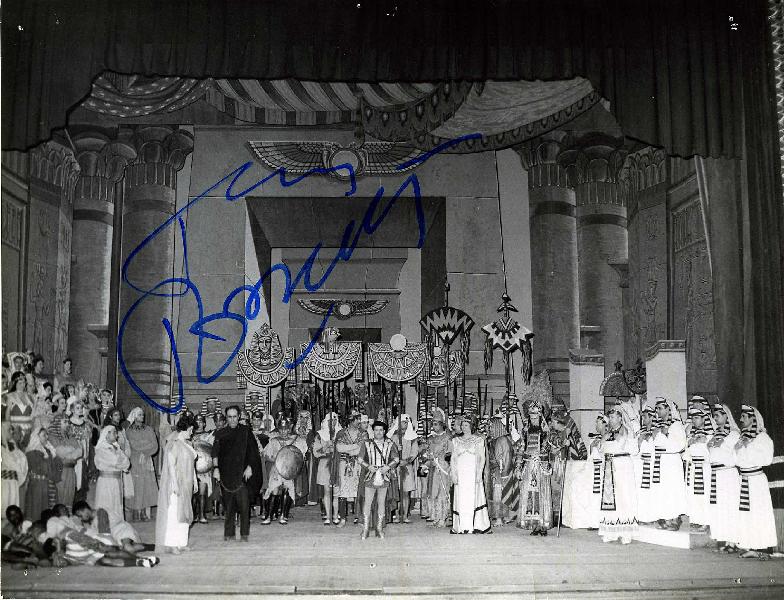 Picture of Aida in Toulon 1966 dress rehearsal with Brunin, Blanc, Couderc, Vaillant and Giband